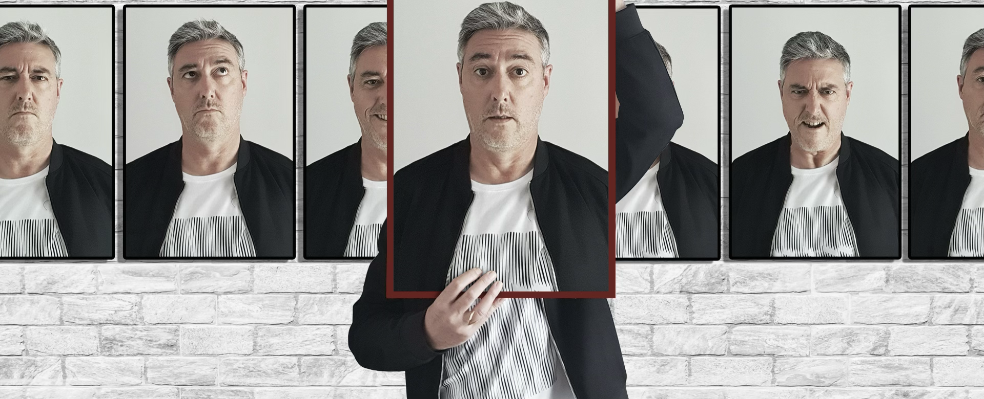Guy Pardillos demonstrating changes in facial expression